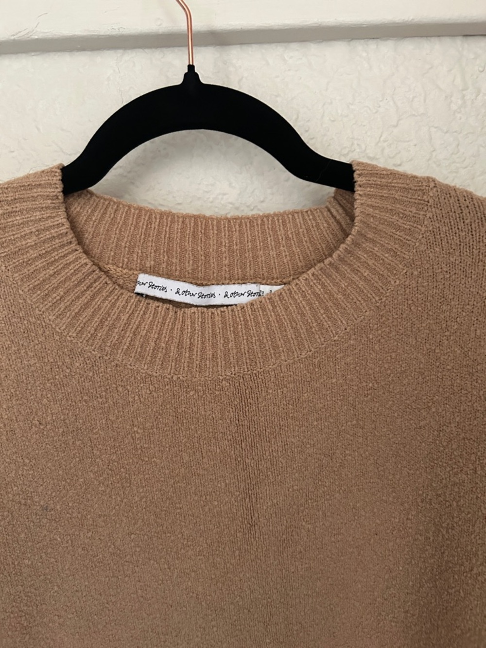 & Other Stories Camel Crewneck Sweater - Picture 4 of 4